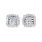 Boucles d'oreilles Embrace - Puces halo en or blanc 18k, diamants taille coussin, 0,50 ct 58 Facettes GER1353WG_20261009
