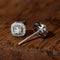 Boucles d'oreilles Embrace - Puces halo en or blanc 18k, diamants taille coussin, 0,50 ct 58 Facettes GER1353WG_20261009