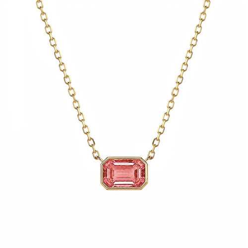 Collier Love More - Collier en or 18k avec saphir padparadscha 58 Facettes GPD1015PP_20261009