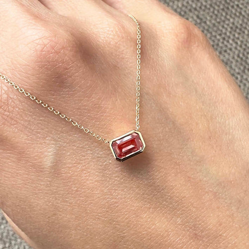 Collier Love More - Collier en or 18k avec saphir padparadscha 58 Facettes GPD1015PP_20261009