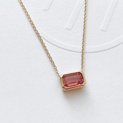 Collier Love More - Collier en or 18k avec saphir padparadscha 58 Facettes GPD1015PP_20261009