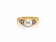Bague 57 Bague en or jaune 18k, perle de culture et diamants 58 Facettes LP1962/UNNB