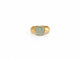 Bague 51.5 Bague en or jaune 18k avec quartz vert cabochon 58 Facettes LP1963/UNNB