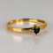 Bague 55 Bague solitaire en or jaune 14k avec saphir bleu 58 Facettes 2609011