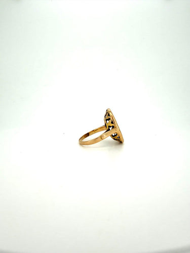 Bague 49 A. Augis - Bague vintage en or jaune 18 carats, vers 1950 58 Facettes bague augis