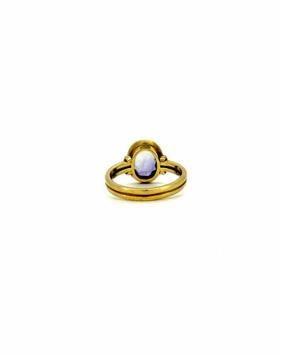 Bague 49 Bague ancienne en or jaune 18 carats et améthyste, début du XXe siècle 58 Facettes bague améthyste