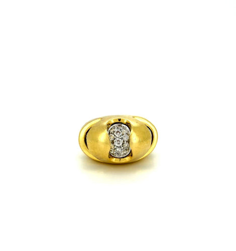 Bague 53.5 Kria Gioilli - Bague vintage en or jaune 18 carats avec diamants 58 Facettes bague-kria