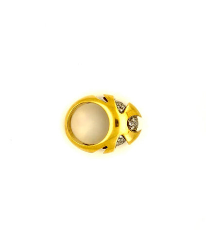 Bague 53.5 Kria Gioilli - Bague vintage en or jaune 18 carats avec diamants 58 Facettes bague-kria