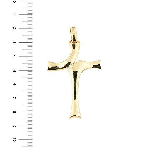Pendentif Gianni-Carita - Pendentif croix moderne en or jaune 18 ct 58 Facettes 37872
