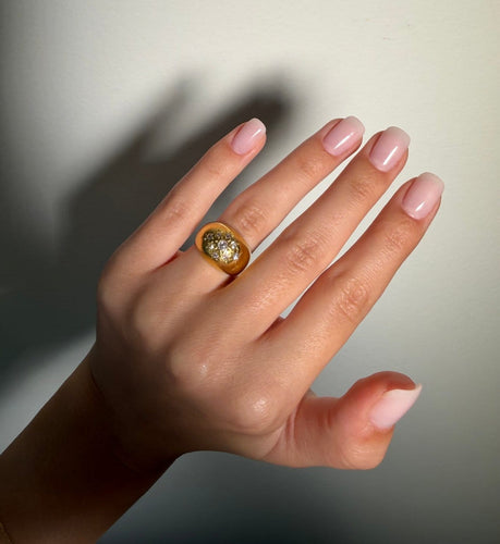 Bague 52 Bague ancienne en or jaune 18 carats avec diamant 58 Facettes bague-étoiles
