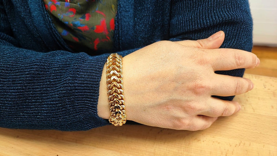 Bracelet Bracelet en or 18k à maille américaine 58 Facettes 2452-6