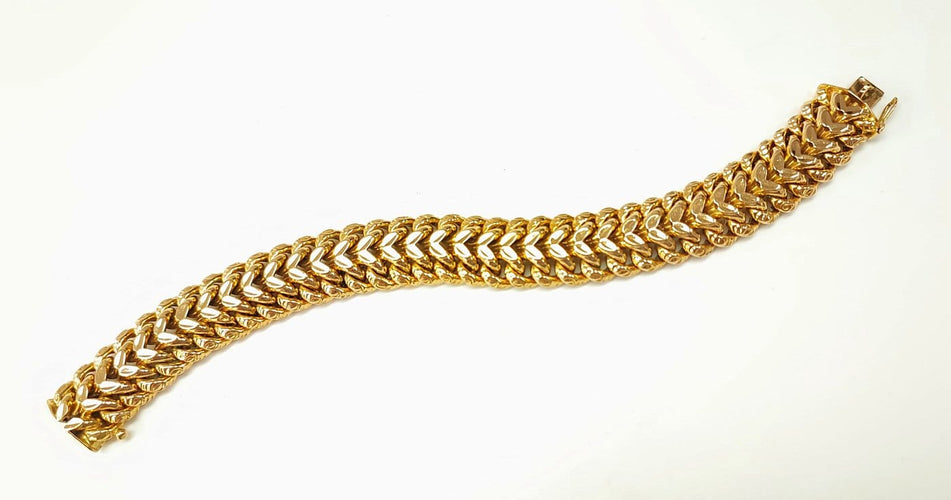 Bracelet Bracelet en or 18k à maille américaine 58 Facettes 2452-6