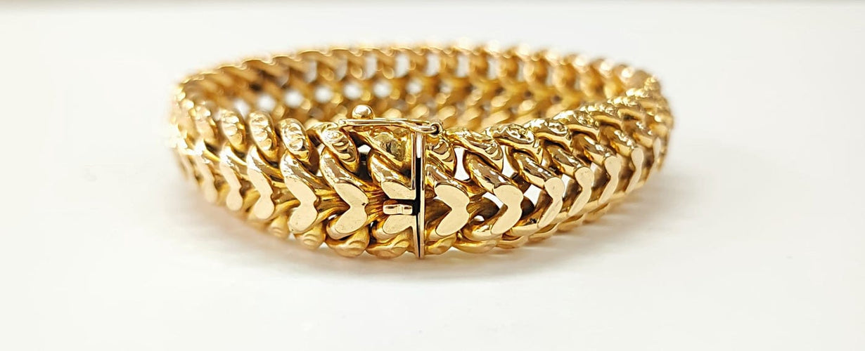 Bracelet Bracelet en or 18k à maille américaine 58 Facettes 2452-6