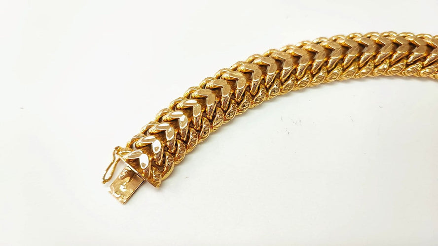 Bracelet Bracelet en or 18k à maille américaine 58 Facettes 2452-6