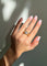 Bague 55.5 Bague bandeau en or jaune 18 carats avec diamants taille ancienne 58 Facettes bague bandeau