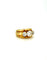 Bague 55.5 Bague bandeau en or jaune 18 carats avec diamants taille ancienne 58 Facettes bague bandeau
