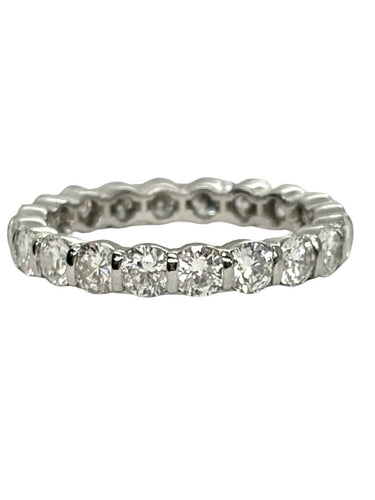Bague 52 Alliance tour complet en or blanc 18K avec diamants, 2,40 ct 58 Facettes 2364