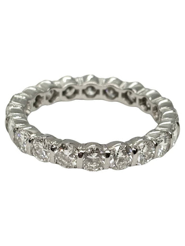 Bague 52 Alliance tour complet en or blanc 18K avec diamants, 2,40 ct 58 Facettes 2364