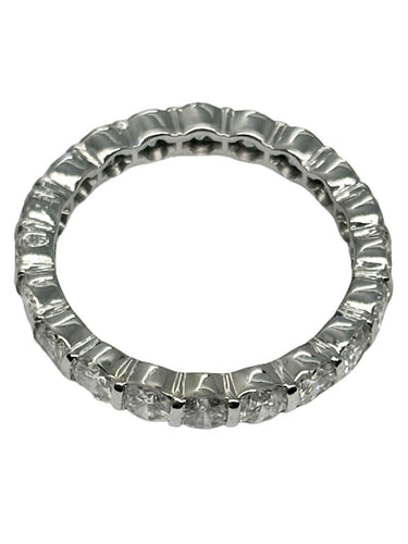 Bague 52 Alliance tour complet en or blanc 18K avec diamants, 2,40 ct 58 Facettes 2364