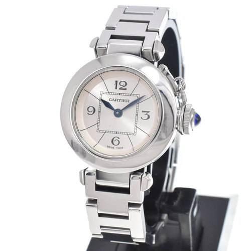 Montre Cartier - Montre Pasha de Cartier à quartz en acier inoxydable 58 Facettes w7x07fq9g0