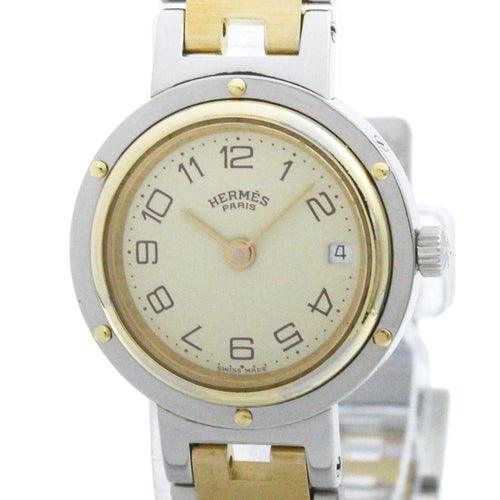 Montre Hermès - Montre Clipper à quartz en acier inoxydable et métal plaqué 58 Facettes q2a1wfs4x4