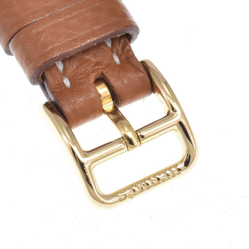 Montre Hermès Heure H - Montre à quartz en métal plaqué or et cuir 58 Facettes mew6pb8305
