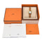 Montre Hermès Heure H - Montre à quartz en métal plaqué or et cuir 58 Facettes mew6pb8305