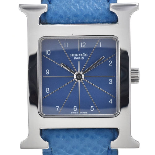 Montre Hermès - Montre Heure H à quartz en métal plaqué et cuir 58 Facettes x7owodaldo