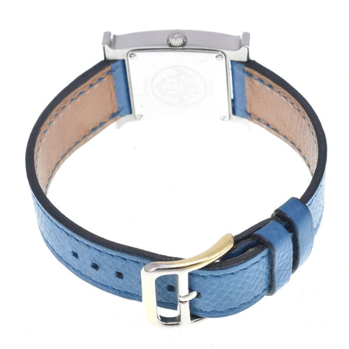 Montre Hermès - Montre Heure H à quartz en métal plaqué et cuir 58 Facettes x7owodaldo