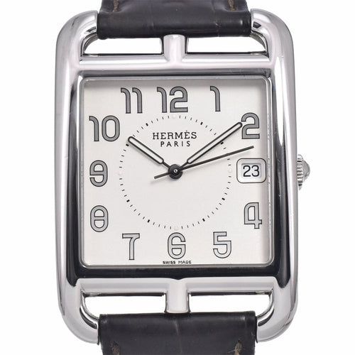 Montre Hermès - Montre Cape Cod à quartz en acier inoxydable et cuir 58 Facettes tmgd4zwdb1