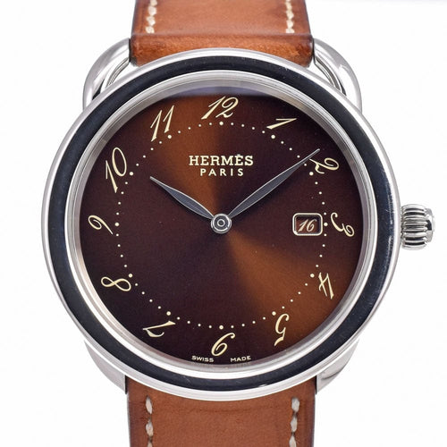 Montre Hermès - Montre Arceau à quartz en acier inoxydable et alligator 58 Facettes sj4eabhtc9