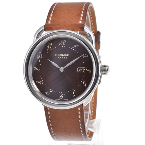 Montre Hermès - Montre Arceau à quartz en acier inoxydable et alligator 58 Facettes sj4eabhtc9