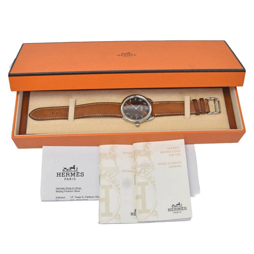 Montre Hermès - Montre Arceau à quartz en acier inoxydable et alligator 58 Facettes sj4eabhtc9