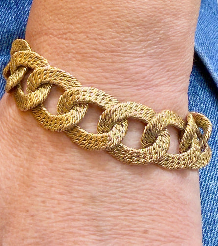 Bracelet Georges Lenfant - Bracelet paillette en or jaune 18 carats 58 Facettes Pa