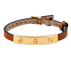 Bracelet Cartier - Bracelet Love trois vis en or jaune 18 carats et cuir marron 58 Facettes Cl