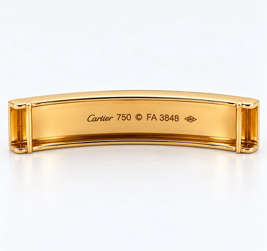 Bracelet Cartier - Bracelet Love trois vis en or jaune 18 carats et cuir marron 58 Facettes Cl