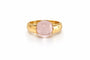 Bague 52 Bague en or jaune 18k avec quartz rose 58 Facettes LP1964/UNNB