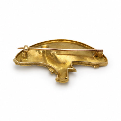 Broche Broche Art nouveau en or jaune 750 avec diamants 58 Facettes 260045SP