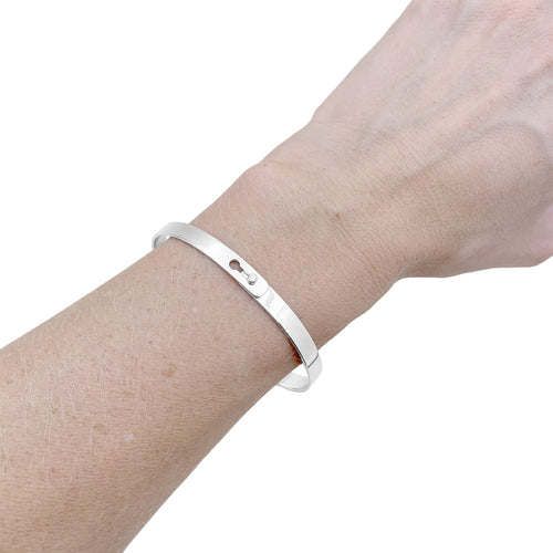 Bracelet Dinh Van - Bracelet Serrure en or blanc 750/000 58 Facettes 36026