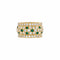Bague 54 Cartier - Bague bandeau « Nigeria » en or jaune 750, diamants et émeraudes 58 Facettes 35960