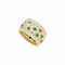 Bague 54 Cartier - Bague bandeau « Nigeria » en or jaune 750, diamants et émeraudes 58 Facettes 35960