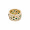 Bague 54 Cartier - Bague bandeau « Nigeria » en or jaune 750, diamants et émeraudes 58 Facettes 35960