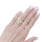 Bague 54 Cartier - Bague bandeau « Nigeria » en or jaune 750, diamants et émeraudes 58 Facettes 35960