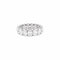 Bague 53 Alliance tour complet en or blanc 750/000, diamants ovales 58 Facettes 35994