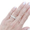Bague 53 Alliance tour complet en or blanc 750/000, diamants ovales 58 Facettes 35994