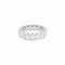 Bague 53 Alliance tour complet en or blanc 750/000, diamants ovales 58 Facettes 35994