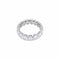 Bague 53 Alliance tour complet en or blanc 750/000, diamants ovales 58 Facettes 35994