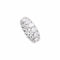 Bague 53 Alliance tour complet en or blanc 750/000, diamants ovales 58 Facettes 35994