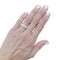 Bague 53 Alliance tour complet en or blanc 750/000, diamants ovales 58 Facettes 35994
