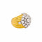 Bague 54 Bague godronnée en or jaune 750 et diamants 58 Facettes 36039